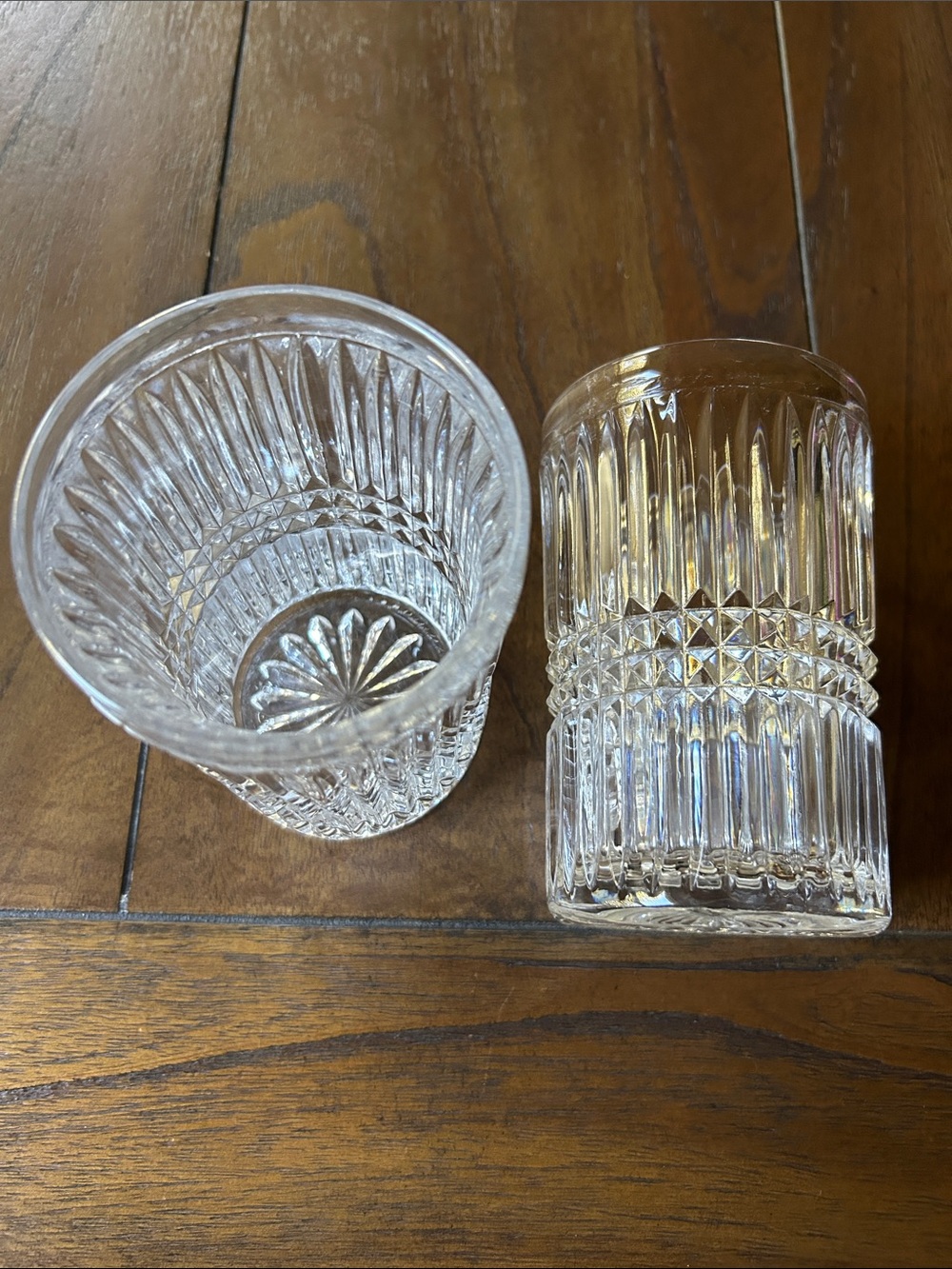 Vintage Pair of 2 Fostoria Aspen 5 inch Highball Glass Clear